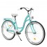 Milord Komfort Fahrrad Mit Korb Damenfahrrad, 28 Zoll, Wasserblau, 3 Gänge